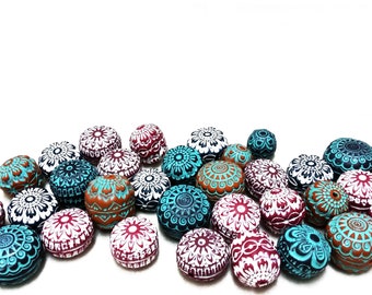 Polymer Clay Hollow Beads Tutorial: Stamped Round Beads (PDF eBook)