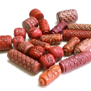 Polymer Clay Tutorial, Learn How To Make Textured And Hollow Tube Beads Using Nothing But Clay. Art Beads Making Tutorial. image 3