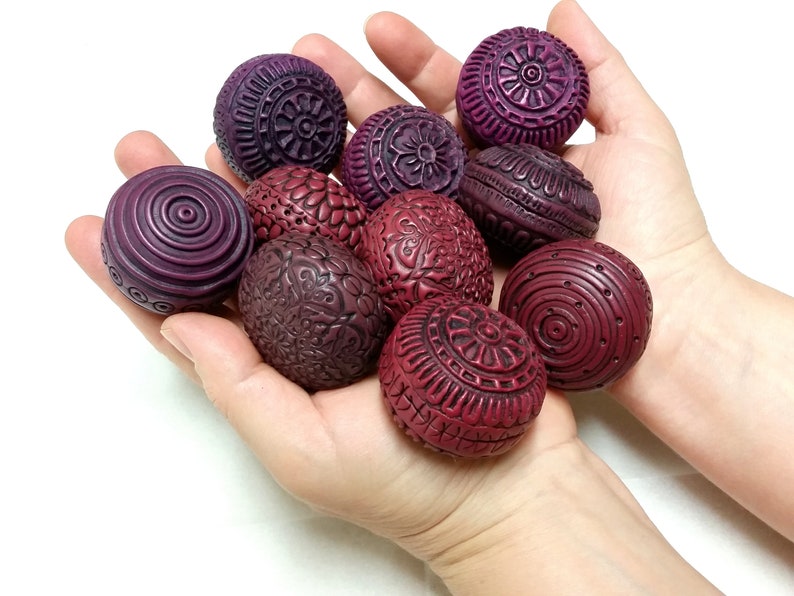 Polymer Clay Tutorial How to Make Hollow Textured / Stamped Etsy UK