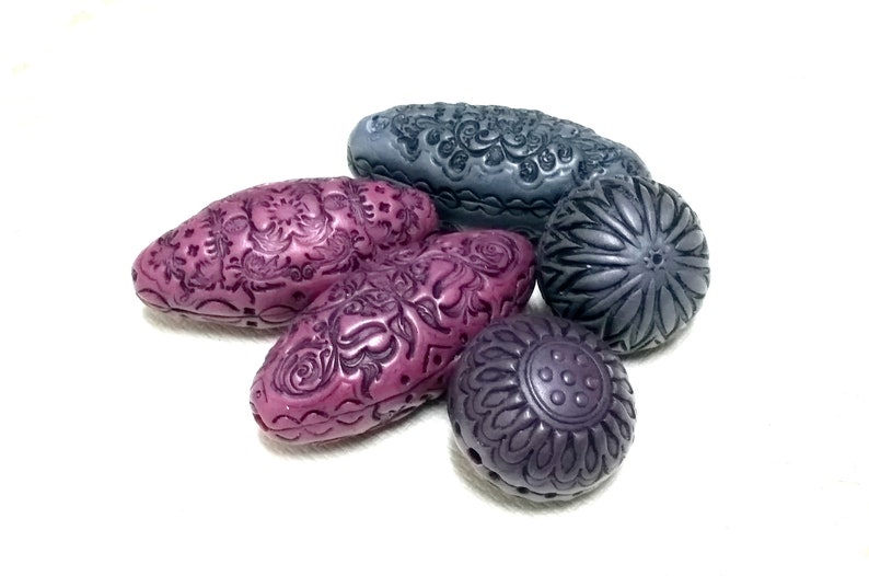 Polymer Clay Tutorial How to Make Hollow Textured / Stamped Etsy UK