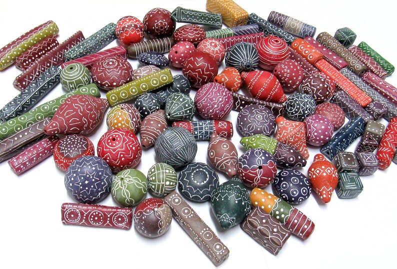 Hollow Beads Polymer Clay Tutorial Learn How To Make Beads in Various Shapes Round, Lentil, Bi-cone, Tube Beads Round, Square, Triangular. image 8