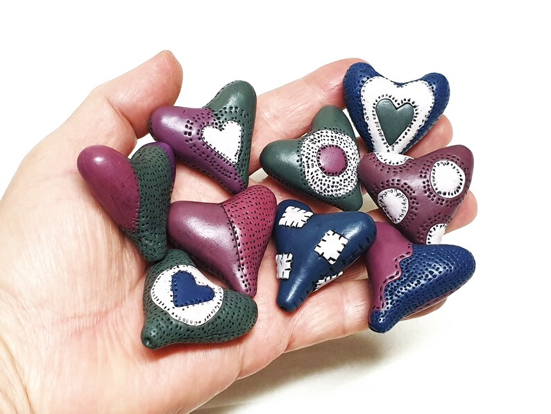 Polymer Clay Tutorial, Learn How To Make Hollow Heart Beads, Arcilla Polimérica, учебник по полимерной глине, tutoriel d'argile de polymère image 6