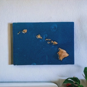 Hawaii Wooden 3D topographic Map with ocean | Hawaii Decor | Unique Gift for family & friends | Relief Map | Hawaii Gift