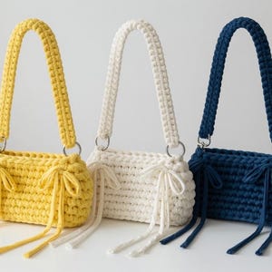 Bow bag - Borsa in fettuccia fatta a mano – Handmade crochet bag