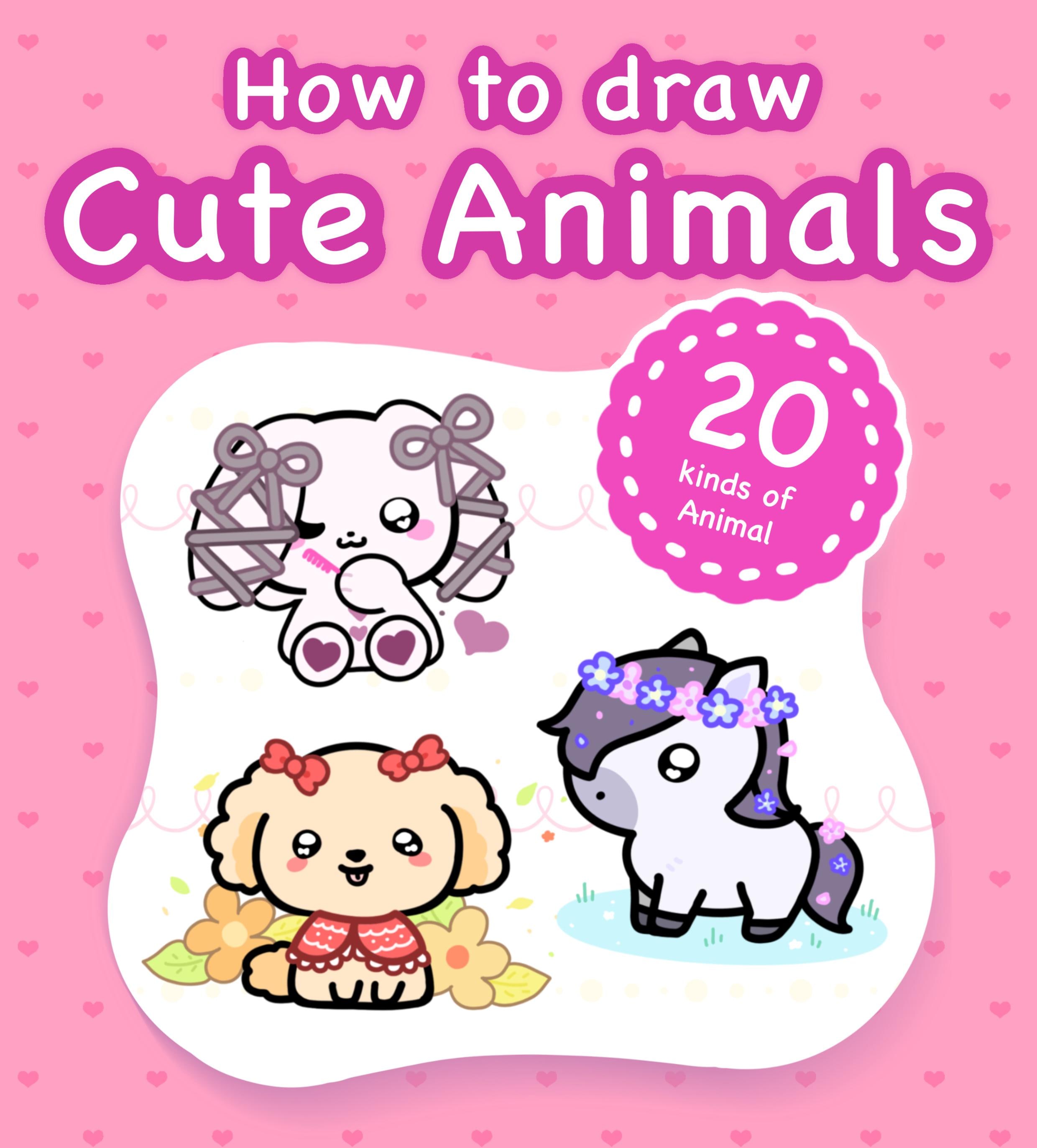 How To Simply Draw Cute Animals: Digital file, Printable Worksheets, Step-by-Step Lessons for Kids