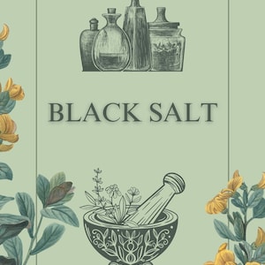 BLACK SALT Guide PDF – Beginner Witch Printable | Spiritual Protection & Energy Setting | Wicca Altar Tool Download