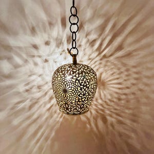 Handcrafted pendant lights, Teardrop Brass Fixture for Home or Restaurant Décor