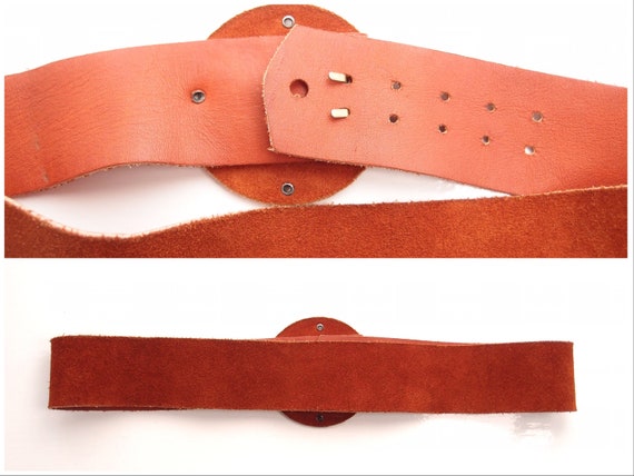 vintage belts 1960s 1970s Dame suede Leather arti… - image 3