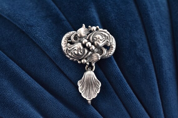 Antique Art Nouveau Sterling Silver 