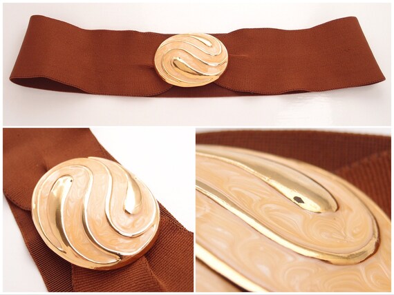 vintage belts 1960s 1970s Dame suede Leather arti… - image 5