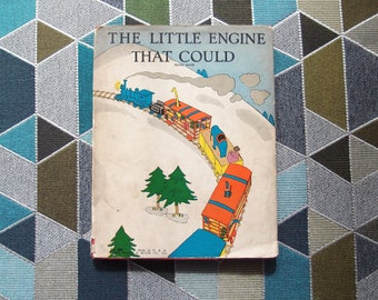 1930s vintage The Little Engine That Could Classic Children's Book early edition hardcover with dust jacket 1930 Platt & Munk Co