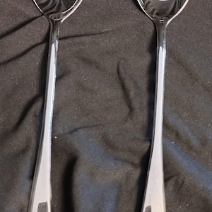 Vintage Heavy Italian Silverplate Salad Serving Fork & Spoon Set