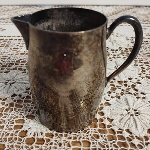 Vintage Tarnished Silverplate Creamer