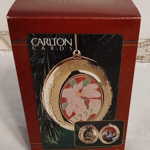 Vtg 1997 Carlton Cards ""To Grandma"" Fotohalter Ornament in Originalverpackung."
