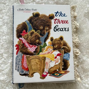 The Three Bears Little Golden book/ altered handmade junk journal