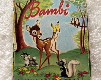 Vintage Bambi Little Golden book/ altered handmade junk journal