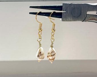 Handmade Seashell Dangle Earrings – Natural Beach Jewelry