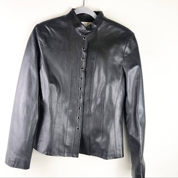Vintage Vakko Sport 100% Leather Shirt Jacket NWT