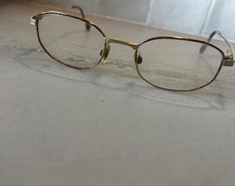 Vintage Cerruti 1881 Gold Oval Brillenfassungen Italien Minimalist Y2K 90er Jahre