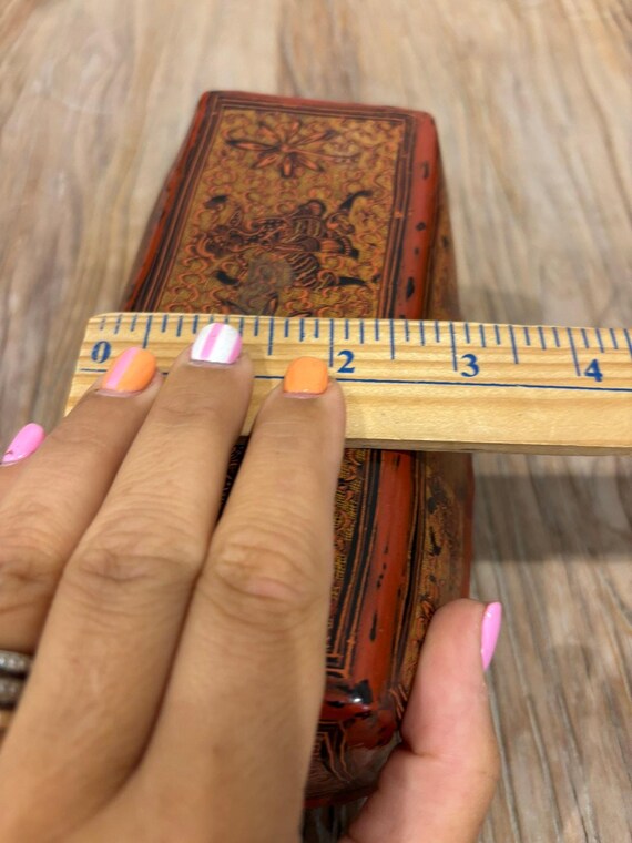 Thai Lack Bambus Kissen Holz Box Vintage - Etsy.de