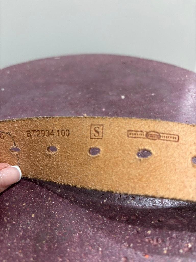 Fossil Patchwork Tooled Leather Belt Floral Embellished  display picture 2