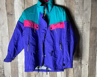 Veste De Ski Rétro Think Pink Colorblock – Homme 2XL, Pour Sports D'hiver, D'occasion