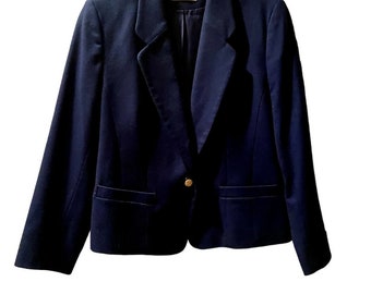 Vintage Pendleton Wool Navy Blue Blazer