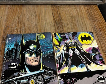 Vintage 1991 Batman Returns Spiral Notebooks Lot of 2 DC Comics Unused Rare