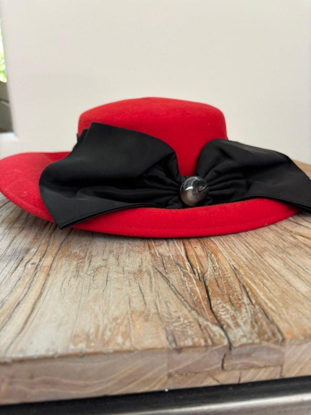 Michael Howard 100% Wool Red Hat Made in the U.S. A. With 