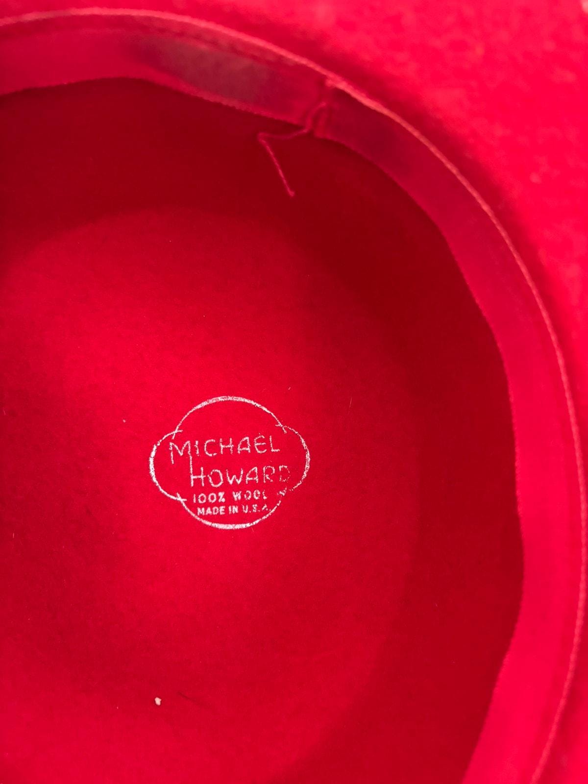 Michael Howard 100% Wool Red Hat U.S. A. with Black Accent Ribbon and Bow michael howard hat products for sale | eBay main image 4