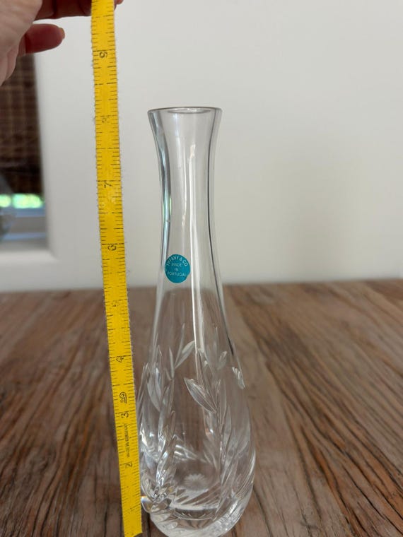 Tiffany & Co. Merion Clear Crystal Etched Vase 8” - Elegant Floral