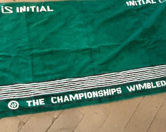 Vintage 1988 Wimbledon Championship Green Tennis Towel