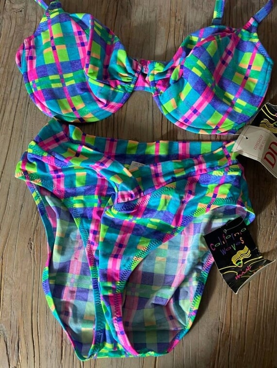 California Waves Y2K 90s 80s Bikini NWT - image 3