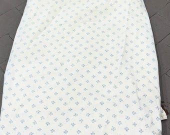 Vintage Laura Ashley Burlington Spannbettlaken, blau mit Blumenmuster, hergestellt in den USA, Cottagecore
