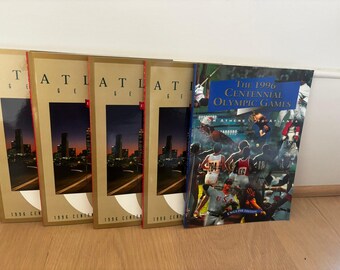 Lot of 5 Official 1996 Atlanta Centennial Olympic Games Souvenir Books