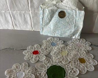 Vintage Brusselse kanten onderzetters handgemaakt Belgische Foiret Dentelles onderzetters