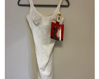 Vintage Flexees Underwunder Full Body Control Slip Shapewear White 34C NWT