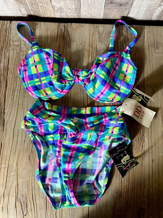 California Waves Y2K 90s 80s Bikini NWT