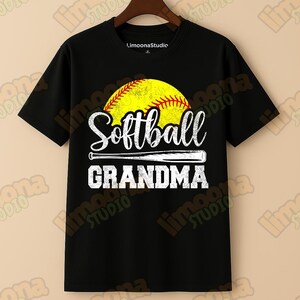 Softball Grandma PNG for T-Shirts, Game Day & Mother’s Day Gift, Digital PNG for Softball Fans And Family, Custom Softball Grandma Design