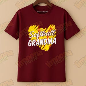 Softball Grandma PNG for T-Shirts, Softball Grandmother Design, Digital PNG for Women & Grandparents, Gift for Grandma, Softball Accessories