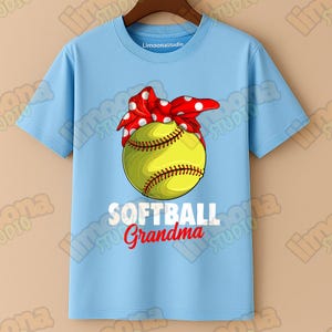 Softball Grandma PNG Design for T-shirt · Funny Softball Gift for Grandma · Digital Download Clipart for Sublimation, Cricut, Crafts, Mugs