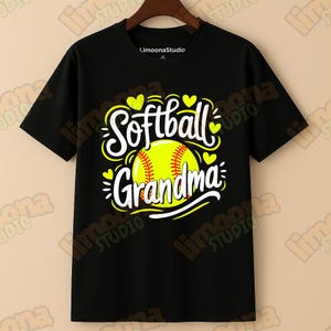 Softball Grandma PNG for T-Shirts & Gifts, Softball Player Game Day Design, Mother’s Day Gift, Digital PNG for Grandma, Softball Family Gift