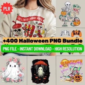 Méga lot de PNG pour Halloween, plus de 400 motifs · T-shirts effrayants au format PNG pour sublimation, travaux manuels, autocollants et projets numériques