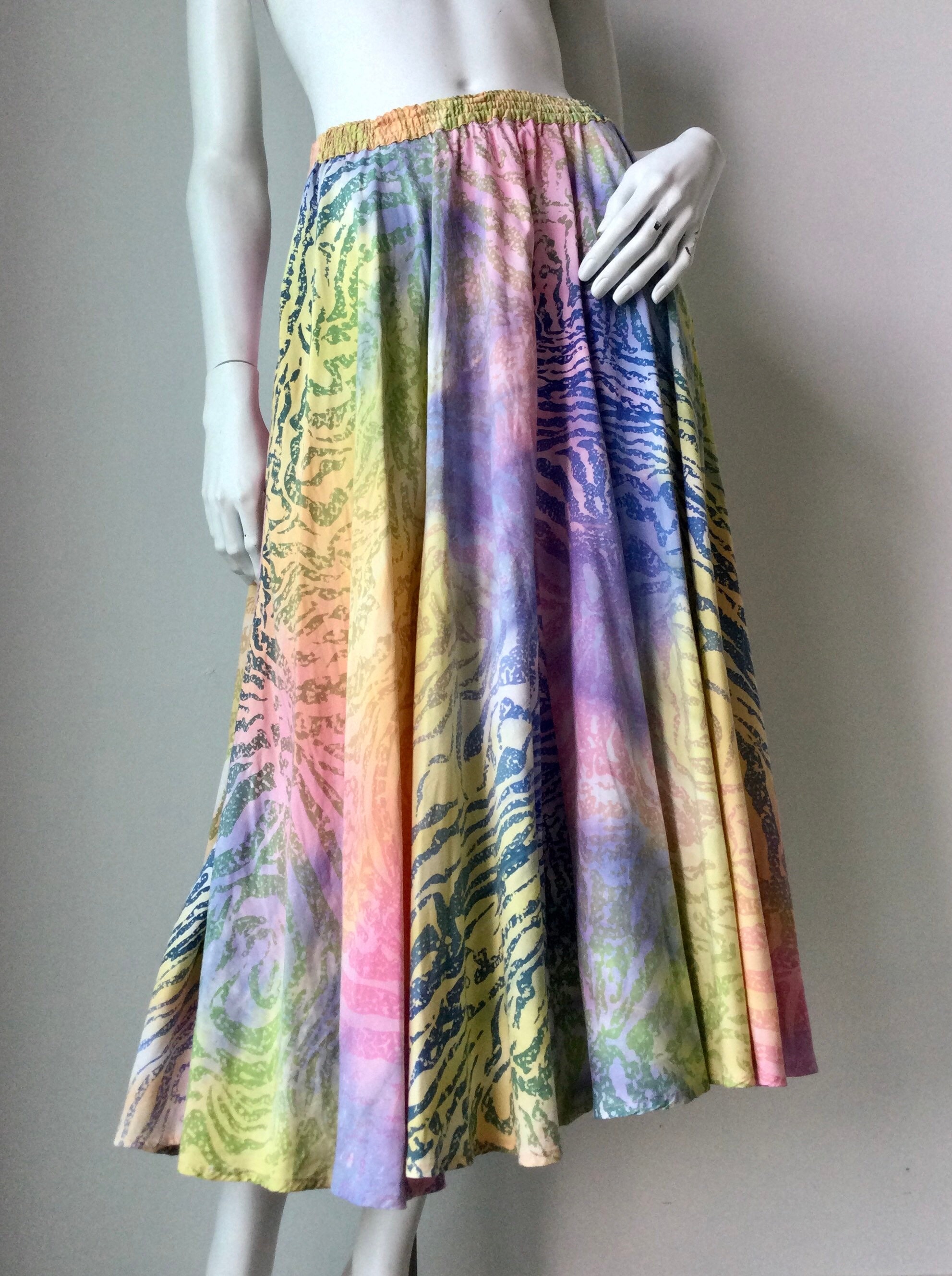Vintage Henry Lehr & Paul Ropp Multicolor Skirt, 80s Vintage  display picture 1