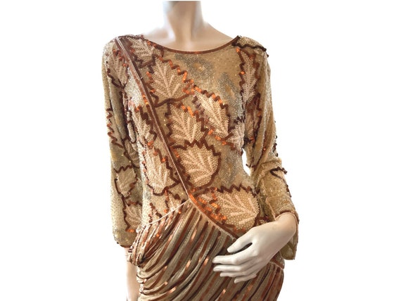 Stunning Vintage Circa 80’s Embellished Couture A… - image 1