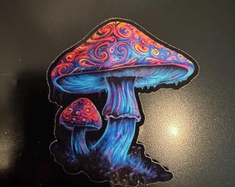 Trippy Mushroom Glossy Sticker