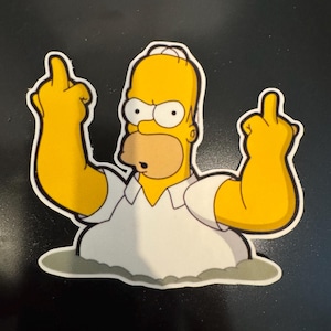 Homer Simpson’s glossy sticker