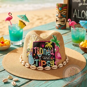Tanned and Tipsy straw summer hat for women