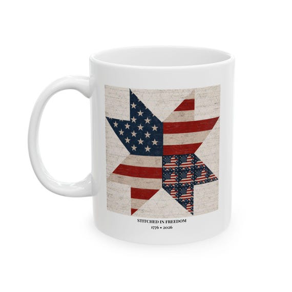 American Flag Patriotic Ceramic Coffee Mugs | Vintage Americana Collection