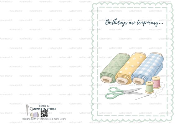 Funny Quilter Birthday Cards Bundle | Fabric Lover Printable Cards (Digital Download)